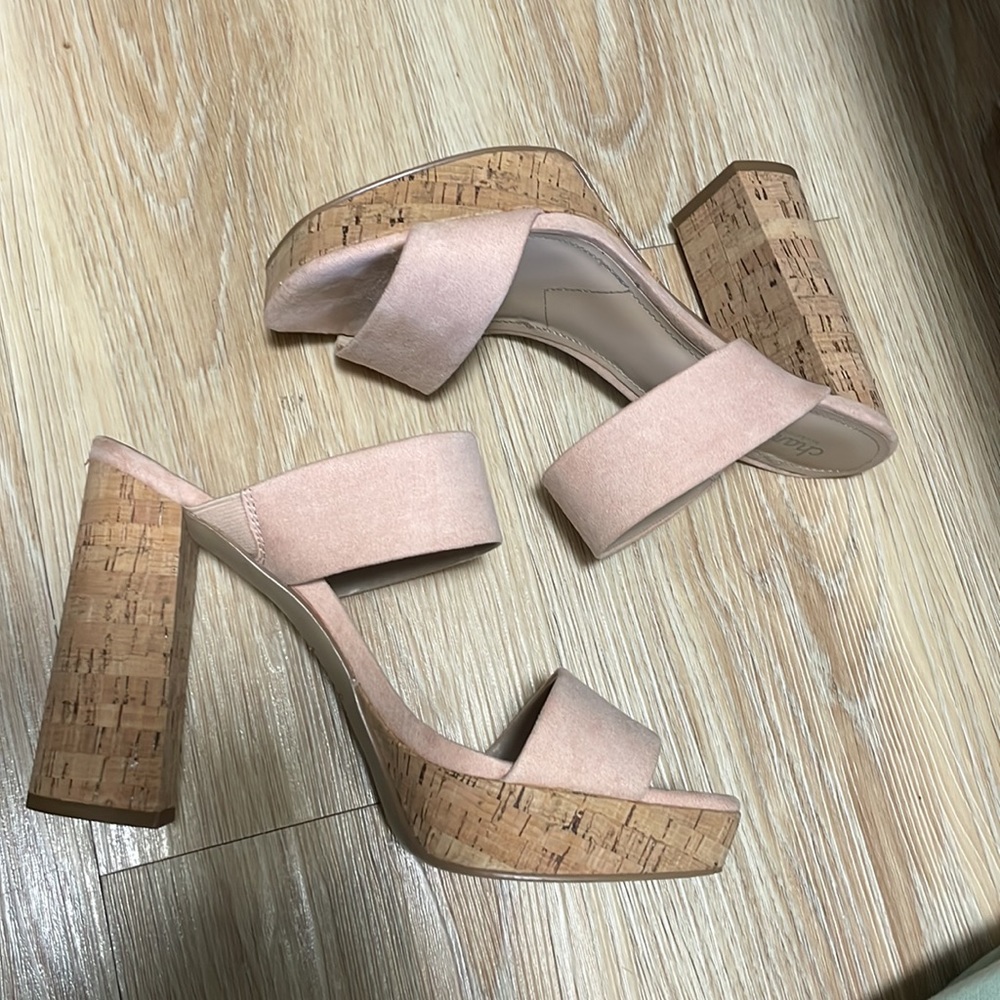 Charles By Charles David Block Heel Platform Sand… - image 3